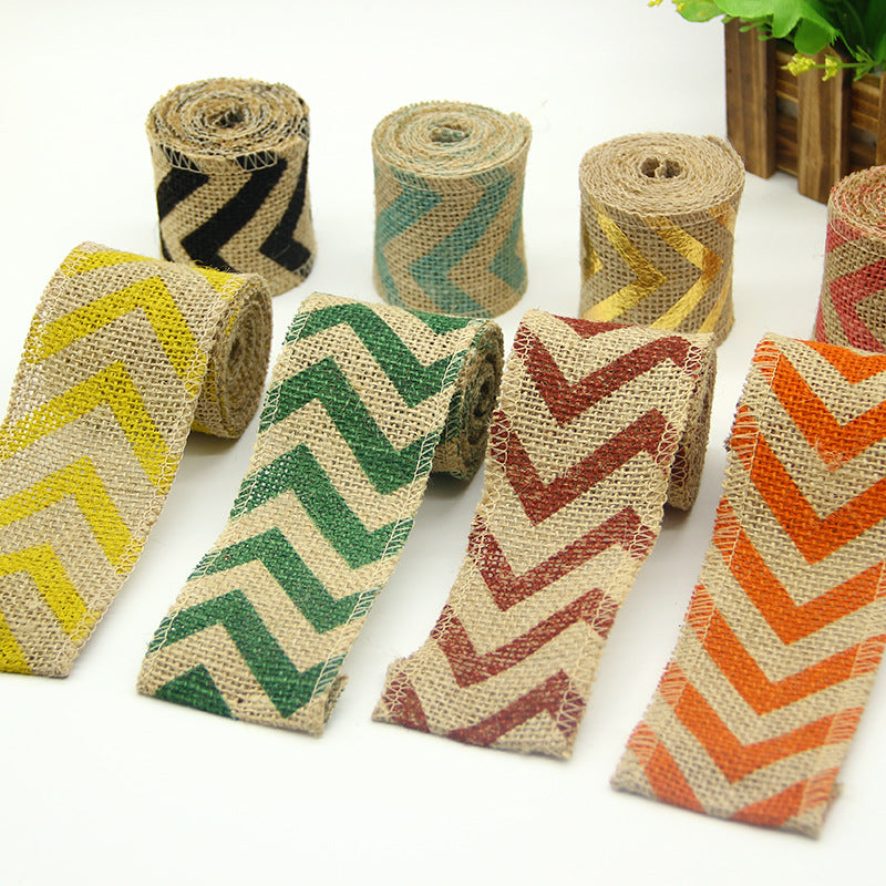 Add a rustic touch with our Natural Burlap Ribbon Roll. Durable jute fabric with finished edges, perfect for weddings, gift wrapping, and DIY crafts.