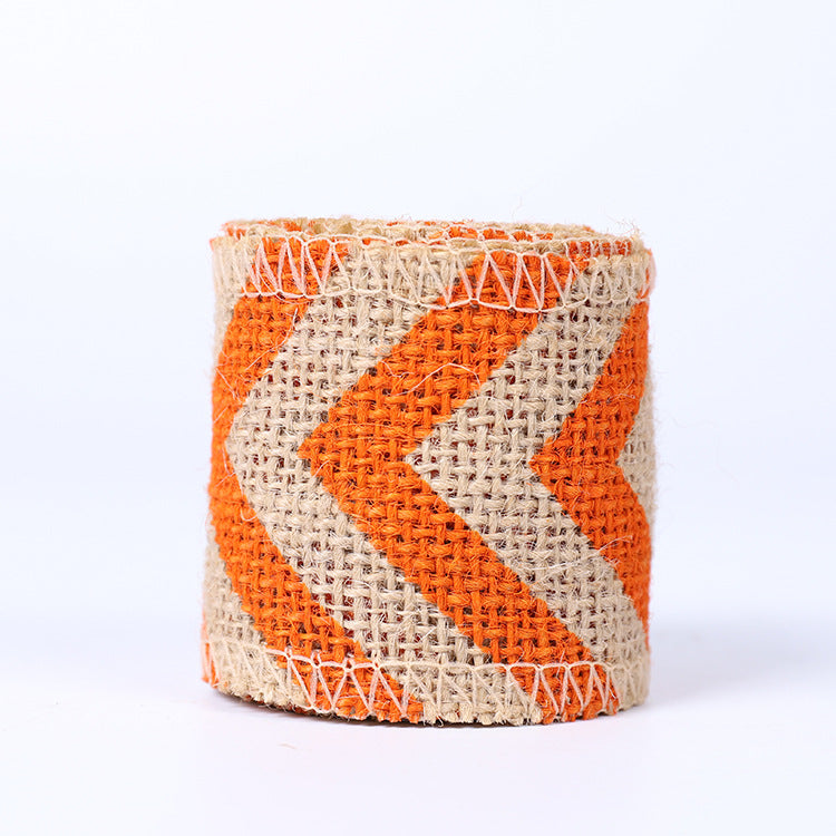 Add a rustic touch with our Natural Burlap Ribbon Roll. Durable jute fabric with finished edges, perfect for weddings, gift wrapping, and DIY crafts.