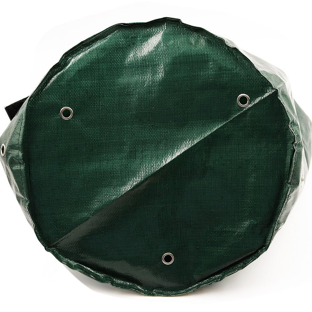 Green round cover with grommets on a white background