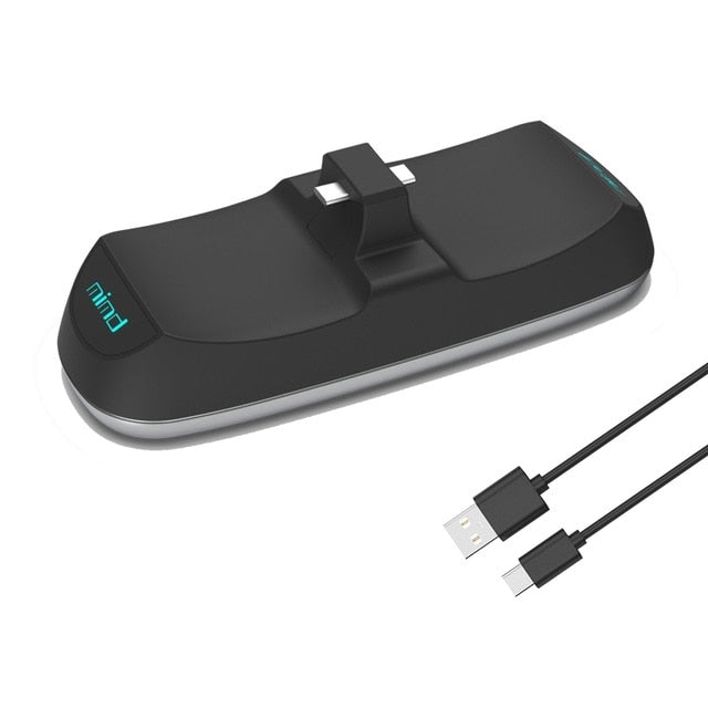 ual charging dock station for two PS5 wireless game controllers
