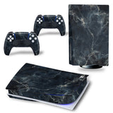 Full set of white vinyl decal stickers for PS5 Disk console and controllers