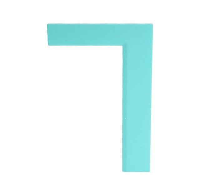 Turquoise-colored letter 'L' on a white background