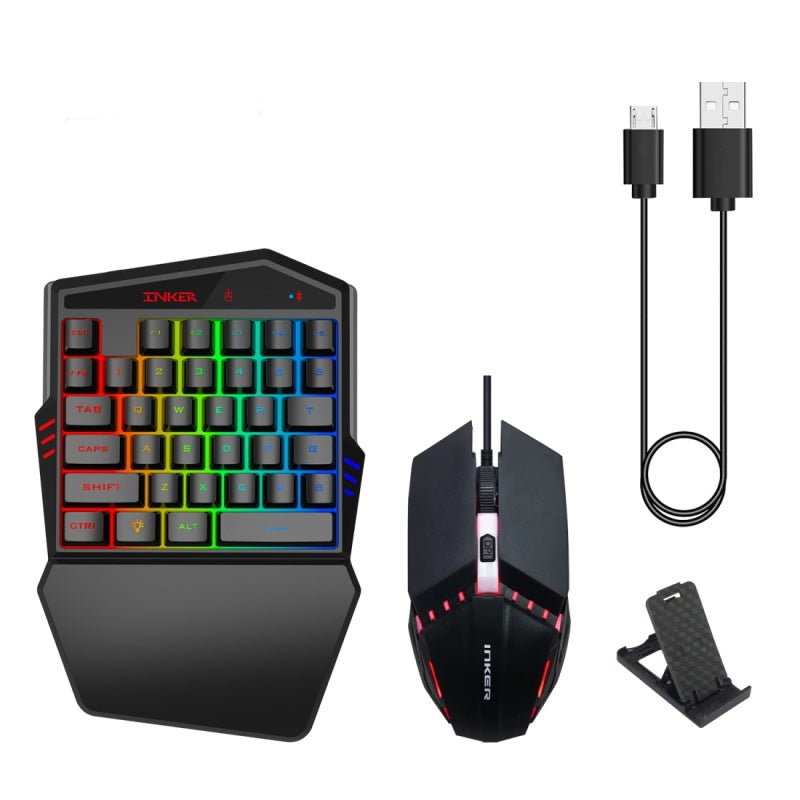 Pro gaming keyboard throne set with colorful backlit keys and matching mouse