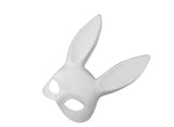 White bunny mask on a white background