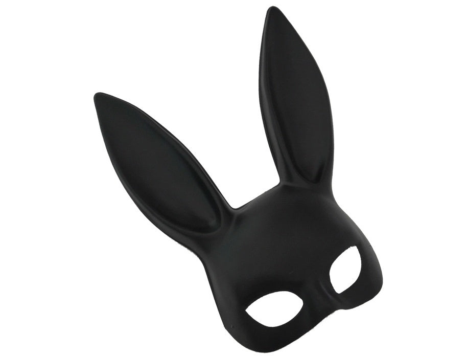 Black rabbit mask on a white background