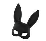 Black rabbit mask on a white background