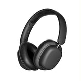 Black over-ear headphones on a white background