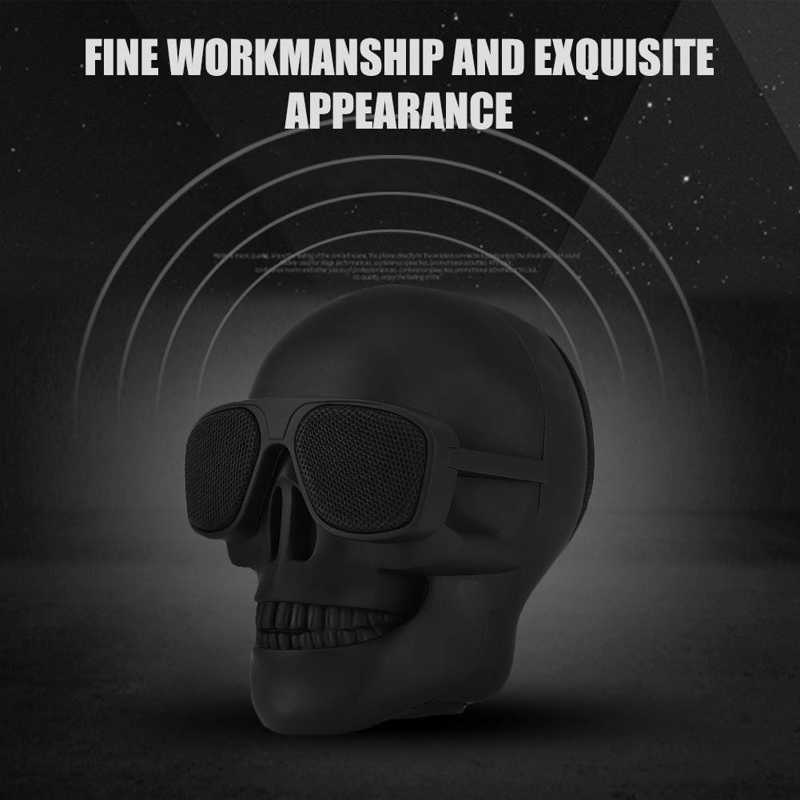 Skull-shaped object with sunglasses on a dark background, text 'FINE WORKMANSHIP AND EXQUISITE APPEARANCE' above.