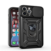 Sliding camera cover iPhone case anti drop magnetic stand