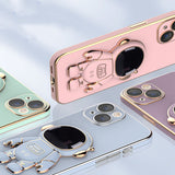 Sliding camera iPhone case with magnetic stand and anti drop protection
