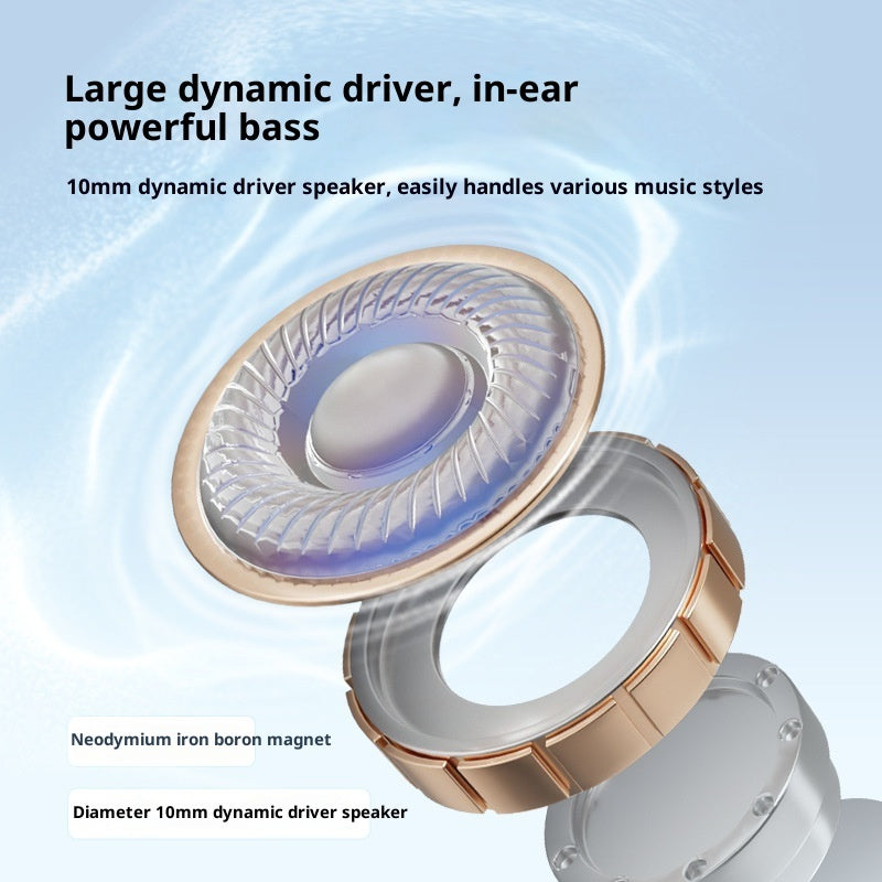 Diameter 10mm dynamic driver speaker with text on a light blue background