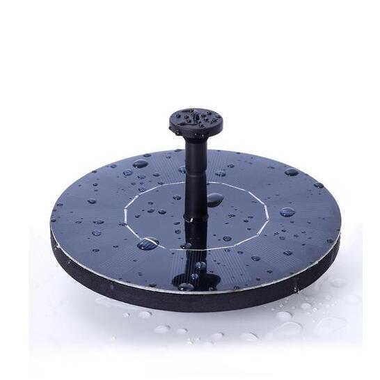 Black solar pond fountain on a white background