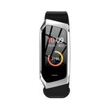 Smartwatch with a black band on a white background