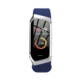 Smartwatch with a blue band on a white background