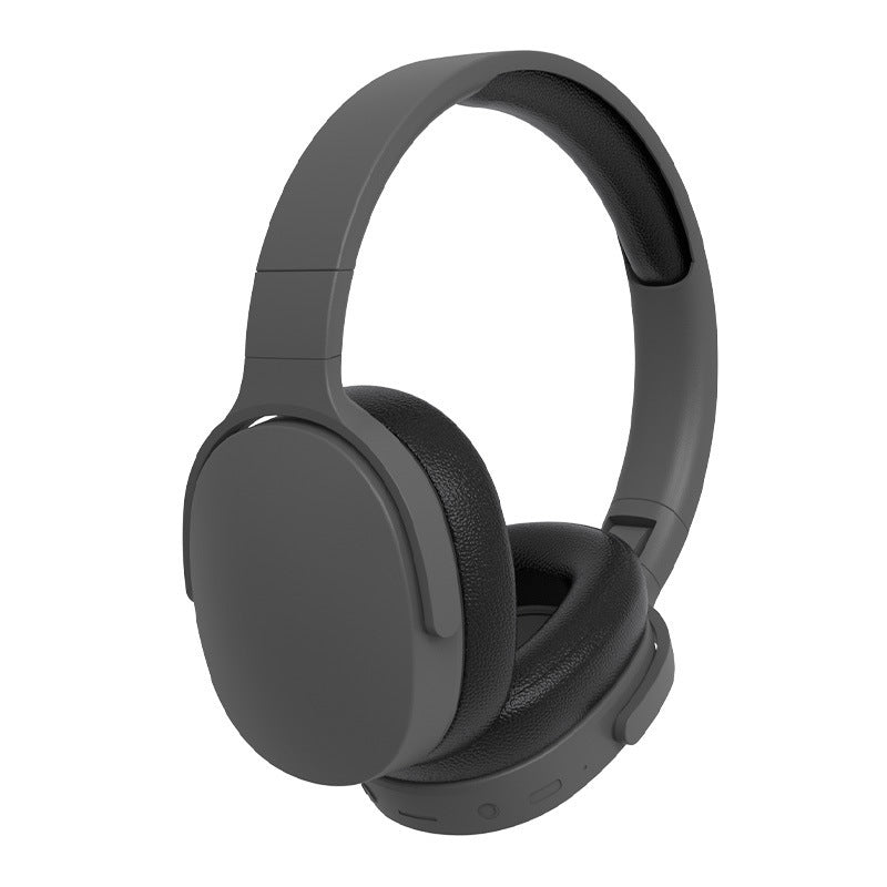 Black headphones on a white background