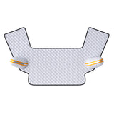Car floor mat with quilted design and yellow accents on a white background