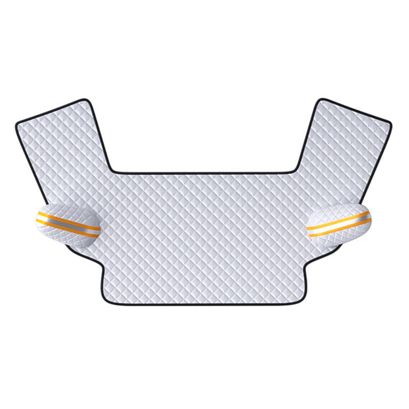 Car floor mat with quilted design and yellow accents on a white background