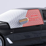 Car with sunshades on the windows, text 'Increase Three window covering' displayed.