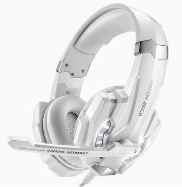 White gaming headset on a white background