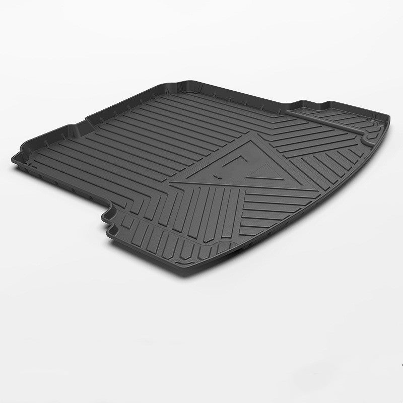 Black car mat on a white background