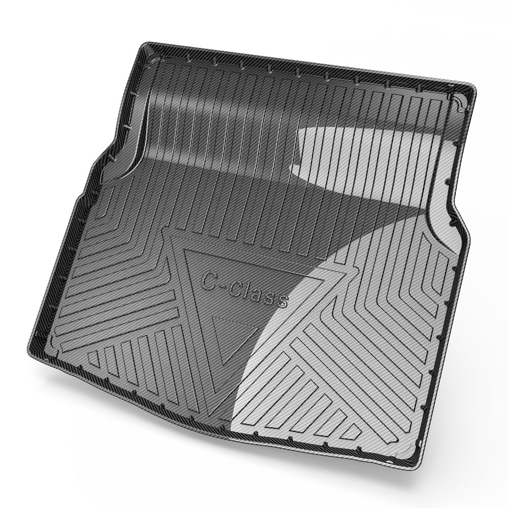Car boot mat with 'C-Class' branding on a white background
