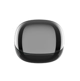 Black square-shaped object on a white background