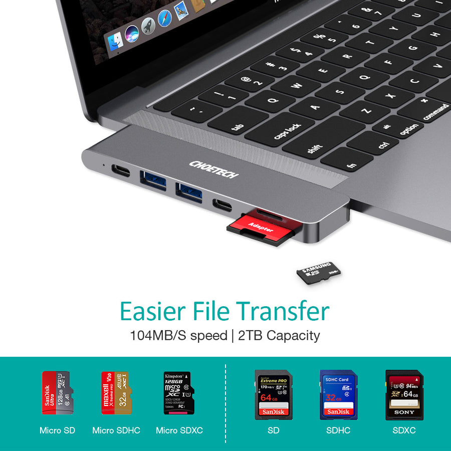 Laptop with USB hub and microSD card, featuring ONEDRIVE branding.