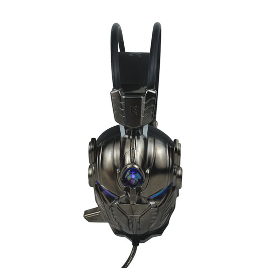 Gaming headset with futuristic design on a white background