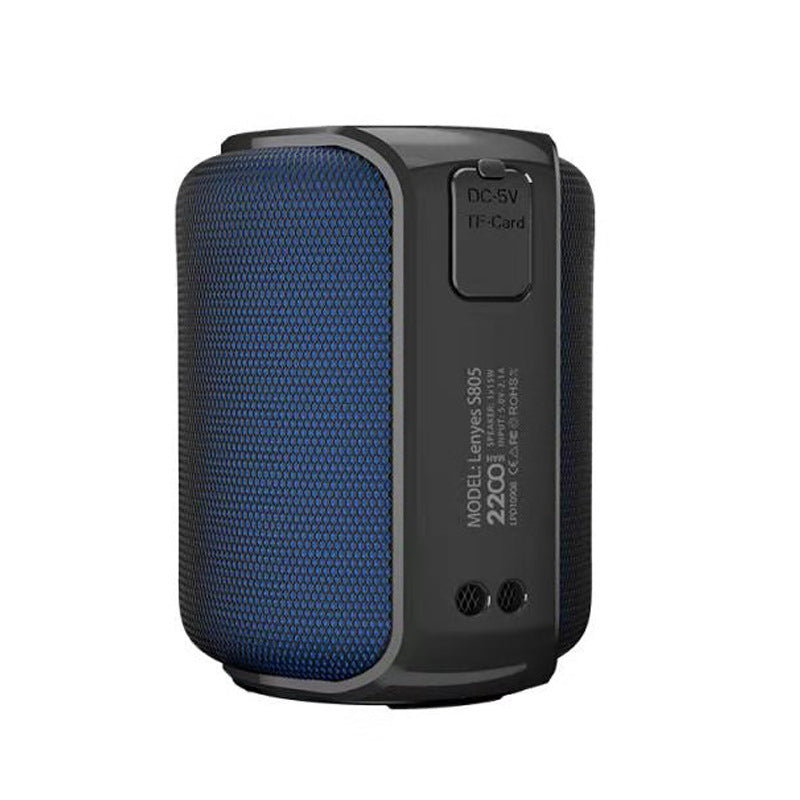 Blue and black electronic device on a white background