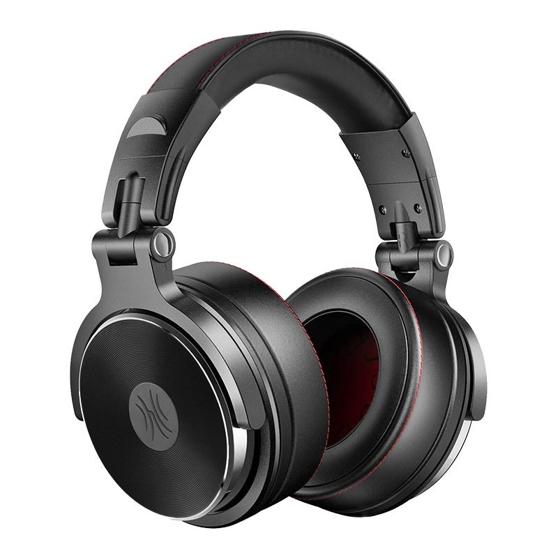 Black over-ear headphones on a white background