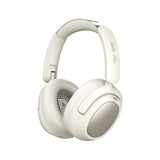 White headphones on a white background