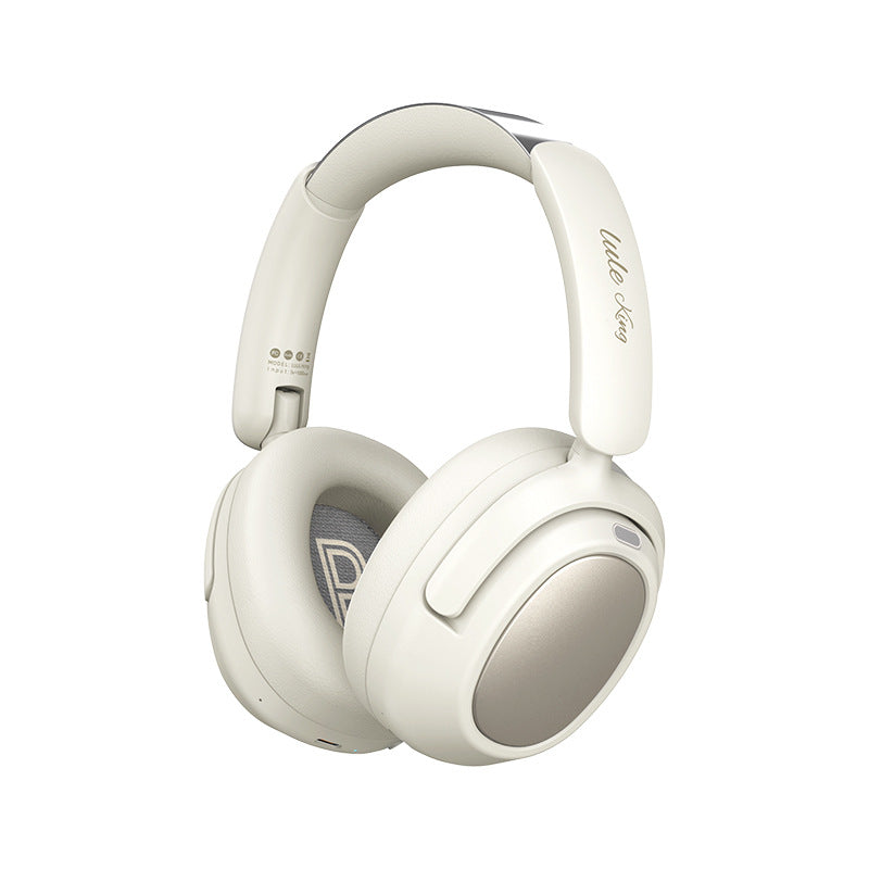 White headphones on a white background