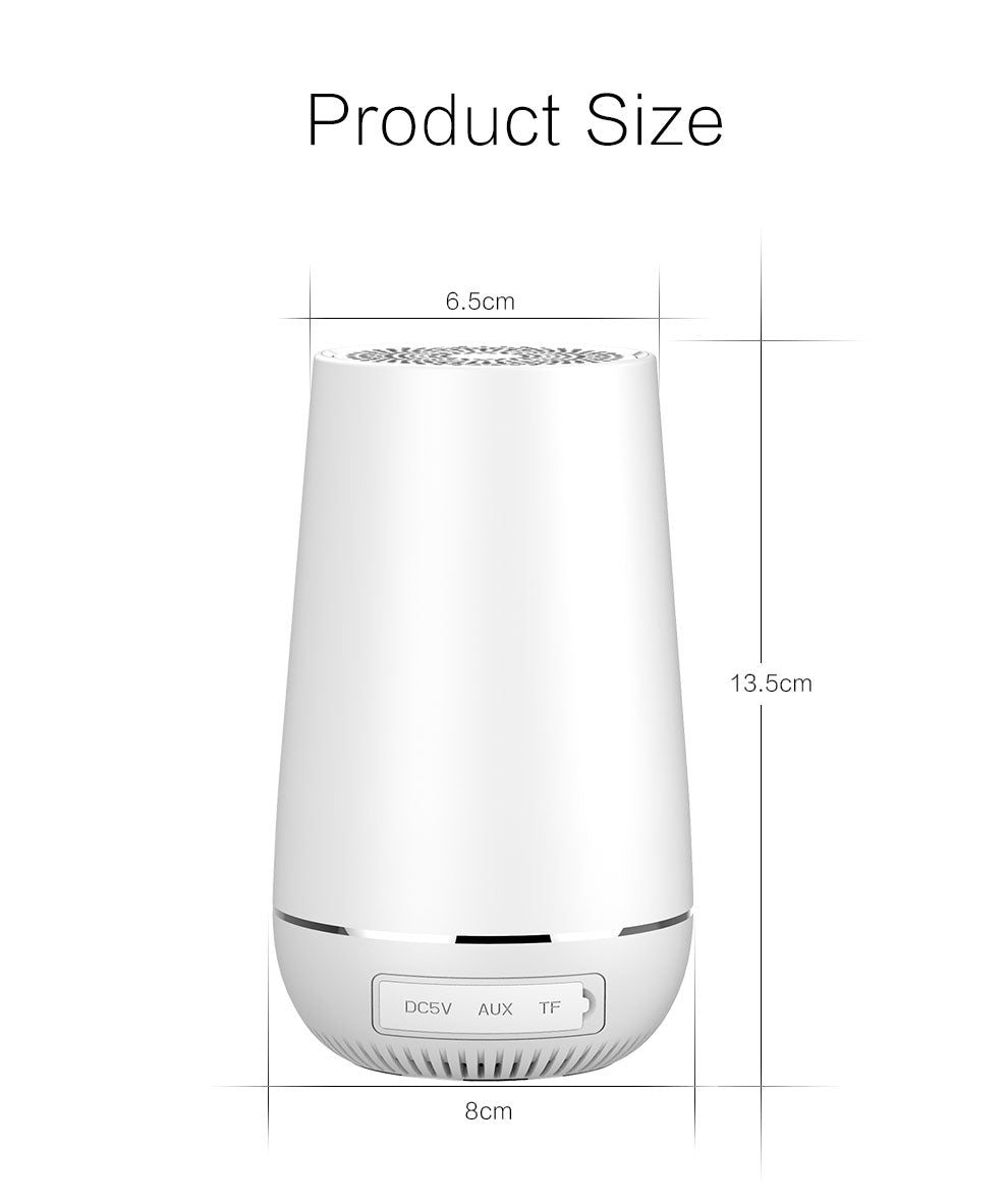 White cylindrical product with dimensions labeled on a white background
