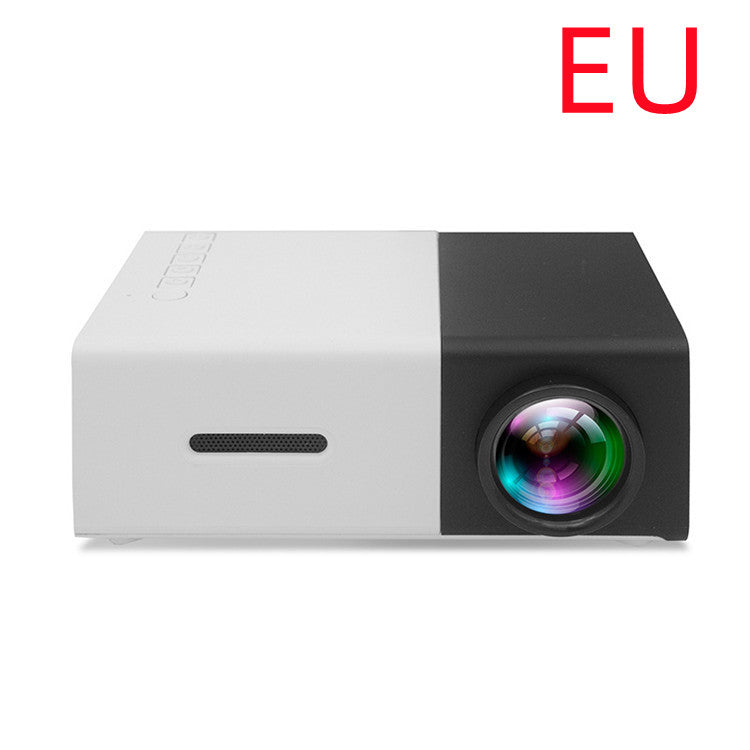 Projector with a white and black design on a white background, featuring the 'UK' text in red.
