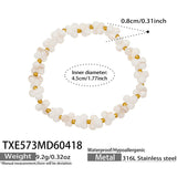 Natural Shell Shaped Beaded Necklace For Women