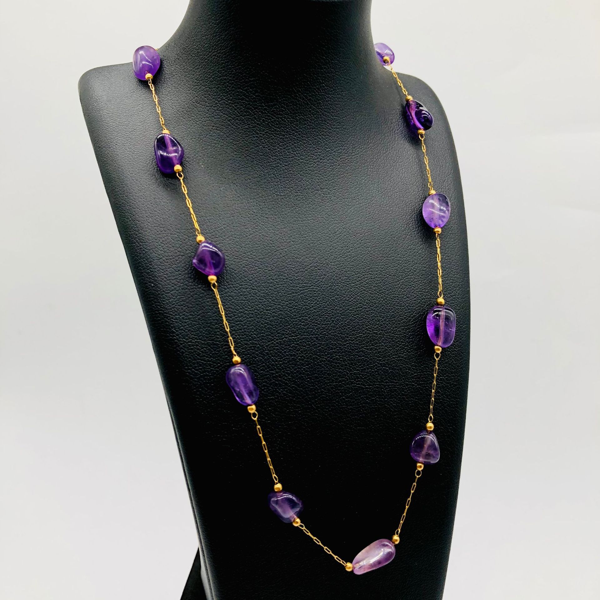Personalized Amethyst Gemstone Clavicle Necklace For Women