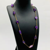 Personalized Amethyst Gemstone Clavicle Necklace For Women