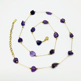Personalized Amethyst Gemstone Clavicle Necklace For Women