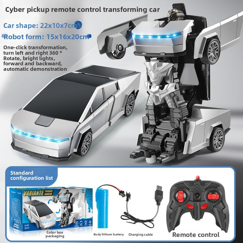 Remote Control Transforming Toy Car With LED Lights One-Button Deformation