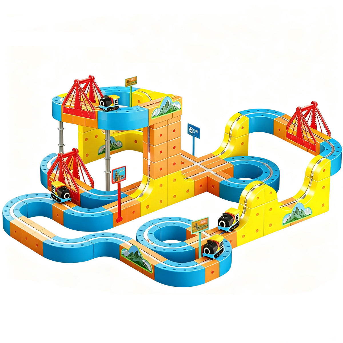 Magnetic Educational Train Toy Set Wooden Number Learning Train