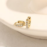 European & American Minimalist Cubic Zirconia Earrings for Women