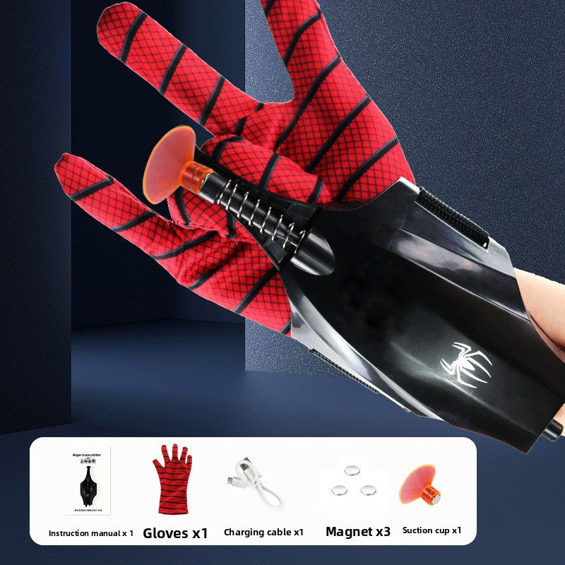 Spider-Man Electric Silk Launcher Toy Automatic Reel-In Web Shooter Gauntlet