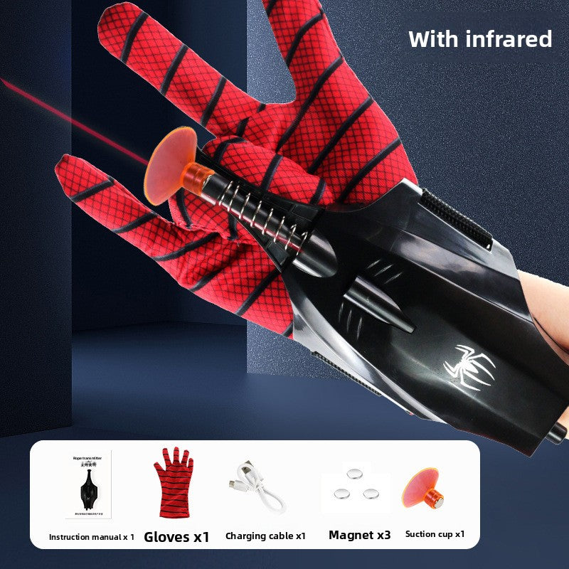 Spider-Man Electric Silk Launcher Toy Automatic Reel-In Web Shooter Gauntlet