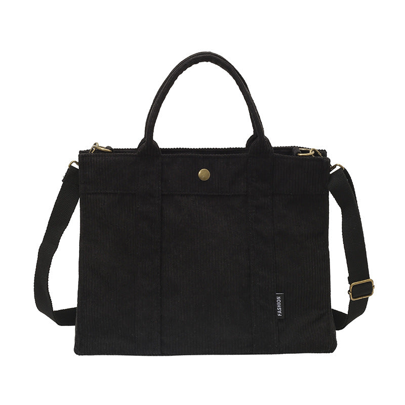 Women’s Thick Corduroy Crossbody Cloth Bag Casual Tote