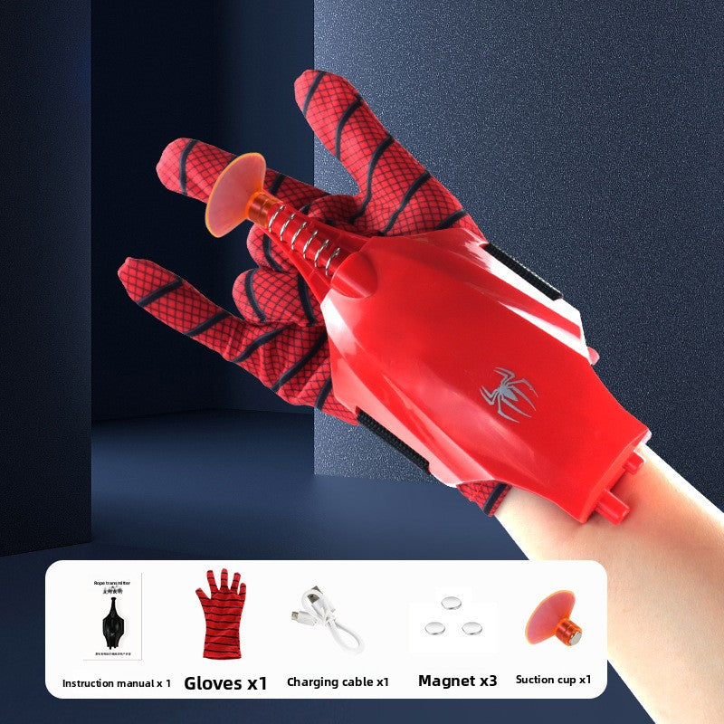 Spider-Man Electric Silk Launcher Toy Automatic Reel-In Web Shooter Gauntlet