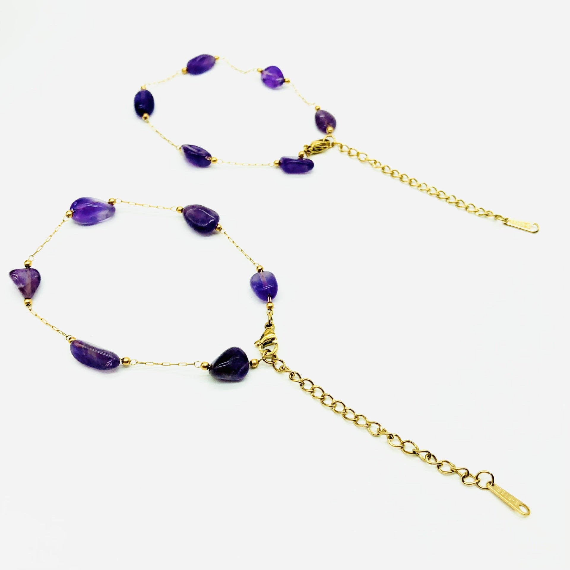 Personalized Amethyst Gemstone Clavicle Necklace For Women