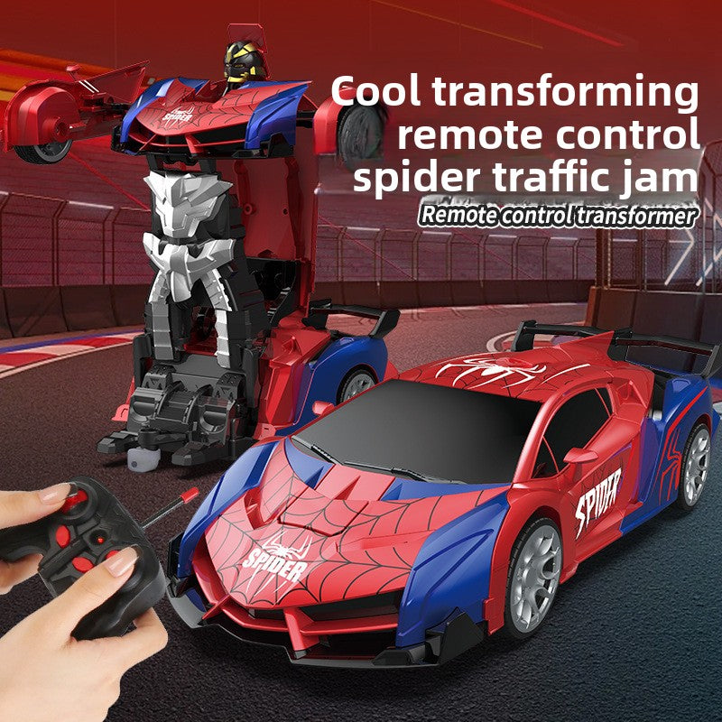 Remote Control Transforming Toy Car With LED Lights One-Button Deformation