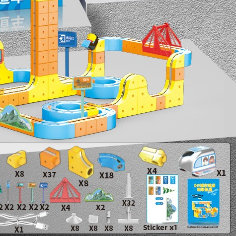 Magnetic Educational Train Toy Set Wooden Number Learning Train