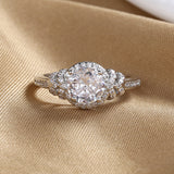 Fashionable Diamond Encrusted Zircon Cross Ring for Women