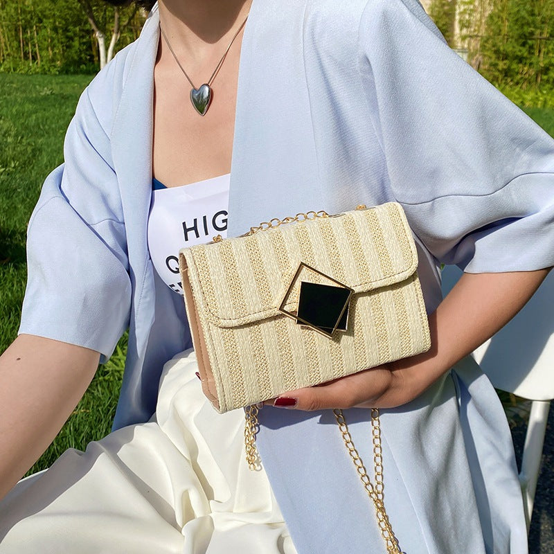 Trendy Korean Small Square Chain Crossbody Bag for women